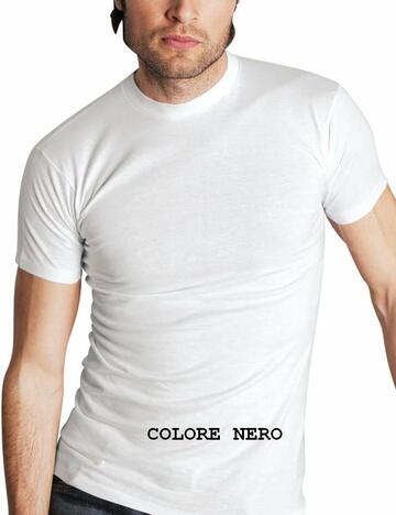 T-shirt uomo girocollo a manica corta Moretta art. 87 Tg.4/7 Nero - CIAM Centro Ingrosso Abbigliamento