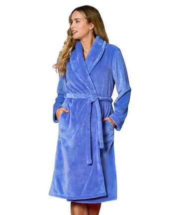 Vestaglia donna incrociata in caldo pile coral Linclalor 88809 - CIAM Centro Ingrosso Abbigliamento