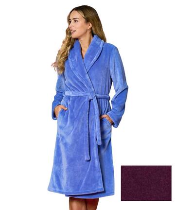 Vestaglia donna incrociata in caldo pile coral Linclalor 88809 - CIAM Centro Ingrosso Abbigliamento