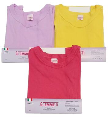 Canottiera donna spalla stretta in cotone colorato a costine Giemmeti 90002 - CIAM Centro Ingrosso Abbigliamento