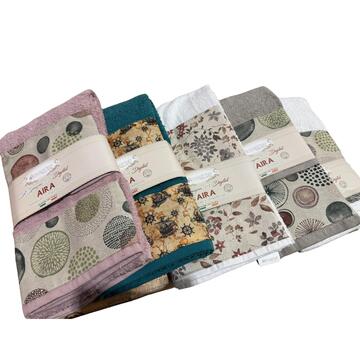 SET 2 ASCIUGAMANI IN COTONE HESSENSE AIRA  - CIAM Centro Ingrosso Abbigliamento