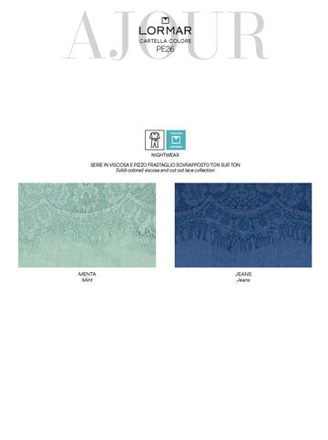 Lormar AJO634111 Women's Short-Sleeved Viscose and Lace Nightgown - CIAM Centro Ingrosso Abbigliamento