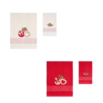 НАБОР ИЗ 2 РОЖДЕСТВЕНСКИХ МАХРОВЫХ ПОЛОТЕНЦИЙ VINGI AURORA - CIAM Centro Ingrosso Abbigliamento