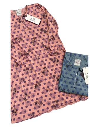 Moquette Amelie женская хлопковая ночная рубашка с длинным рукавом - CIAM Centro Ingrosso Abbigliamento