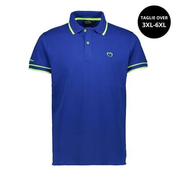 POLO HOMME SUR FLUO EN COTON PIQUET BACI&ABBRACCI BAM2566 3XL-6XL - CIAM Centro Ingrosso Abbigliamento