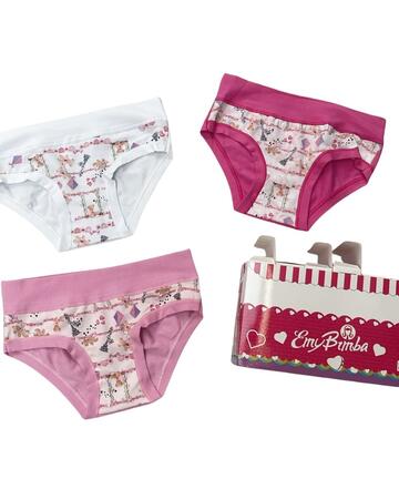 Slip boxerino bambina in cotone elasticizzato Emy B3026