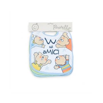 BAVETTA IN SPUGNA NEONATO 19x24 PASTELLO BAV9065M W GLI AMICI - CIAM Centro Ingrosso Abbigliamento