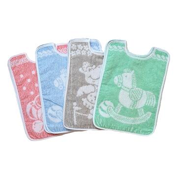 Interbaby 2 Bavaglini In Bambù 20x30 Cm Per Neonati - Morbidi E Assorbenti Con Chiusura Velcro, Modello Elfi Della Polvere Blu