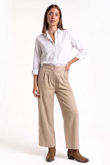 PANTALONE AMPIO CON PINCES FIORENZA AMADORI YV349&nbsp;