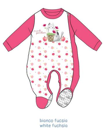 Pigiamone intero neonata in jersey di cotone Ellepi BL0831 - CIAM Centro Ingrosso Abbigliamento