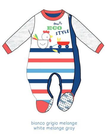 Pigiamone intero neonato in jersey di cotone Ellepi BL0832 - CIAM Centro Ingrosso Abbigliamento
