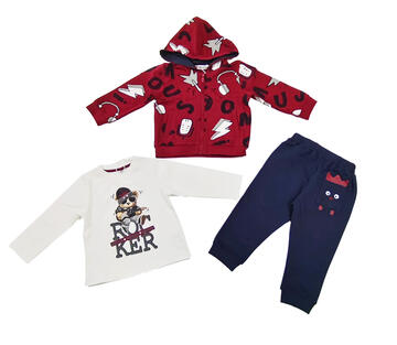 BN-39197 BOYZONE 3 PIECE NEWBORN OUTFIT - CIAM Centro Ingrosso Abbigliamento