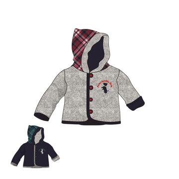 BOYZONE BN86815 HOODED BABY JACKET - CIAM Centro Ingrosso Abbigliamento