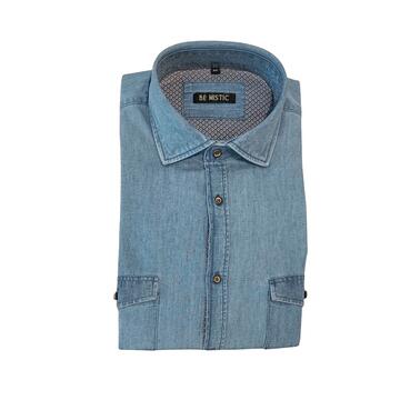 CAMICIA DA UOMO IN COTONE BE MISTIC DENIM E CORTINA - CIAM Centro Ingrosso Abbigliamento