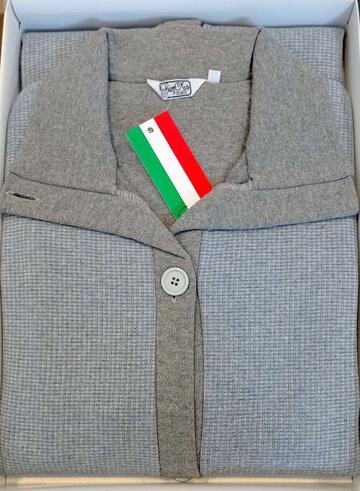 Women's fleece dressing gown with buttons Giusy Mode Bella - CIAM Centro Ingrosso Abbigliamento