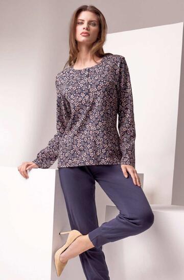 Lormar Casual женская теплая хлопковая пижама CAS652092 - CIAM Centro Ingrosso Abbigliamento