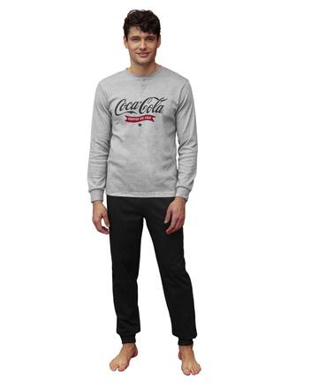 Pigiama uomo in jersey di cotone caldo Sabor Coca Cola CCM7637 - CIAM Centro Ingrosso Abbigliamento