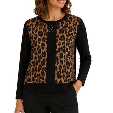 Maglia donna animalier Chiara Autieri ma4127 - CIAM Centro Ingrosso Abbigliamento
