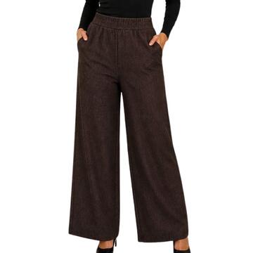 Pantalone donna a palazzo effetto denim Chiara Autieri pa3044 - CIAM Centro Ingrosso Abbigliamento