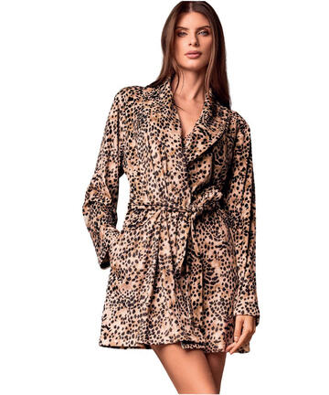Vestaglia corta donna in micro-pail animalier Lormar Clutch CLU673860 - CIAM Centro Ingrosso Abbigliamento