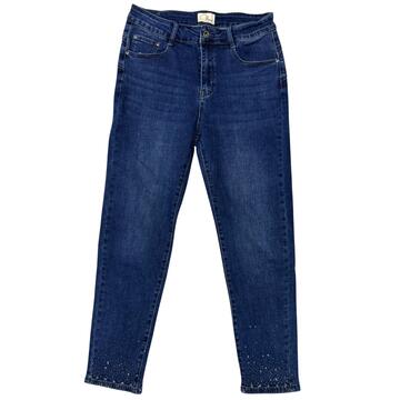 JEANS DONNA STRASS FLORA CY1608  - CIAM Centro Ingrosso Abbigliamento
