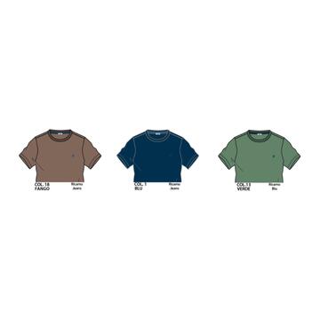 ФУТБОЛКА OVERSIZED С КРУГЛЫМ ВЫРЕЗОМ ИЗ ХЛОПКА OTJ2030 COVERI - CIAM Centro Ingrosso Abbigliamento