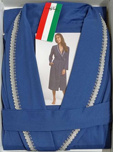 Женский халат из хлопкового джерси Giusy Mode Creta - CIAM Centro Ingrosso Abbigliamento
