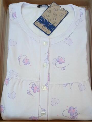Camicia da notte donna CALIBRATA in cotone caldo Stella Due Gi D8720 - CIAM Centro Ingrosso Abbigliamento