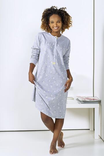 Camicia da notte donna taglie forti in jersey di cotone Stella Due Gi D8835 - CIAM Centro Ingrosso Abbigliamento