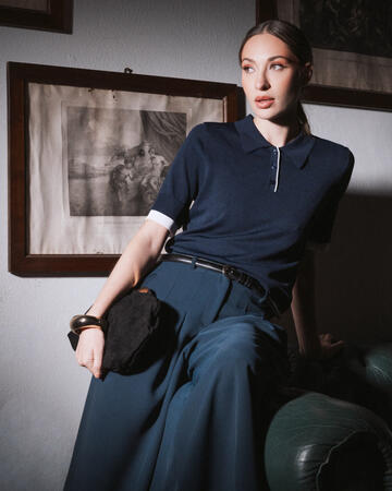 FIORENZA AMADORI 6280 POLO EN VISCOSE BICOLORE