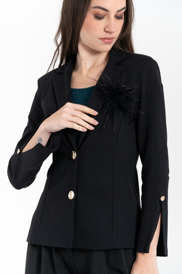 GIACCA DONNA CON PIUMA FIORENZA AMADORI K4415&nbsp; - CIAM Centro Ingrosso Abbigliamento