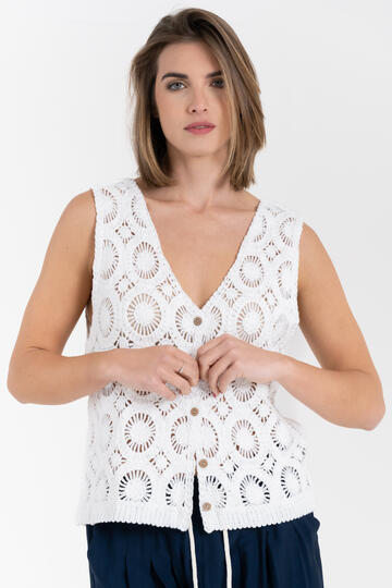 GILET IN CROCHET FIORENZA AMADORI 6602&nbsp; - CIAM Centro Ingrosso Abbigliamento