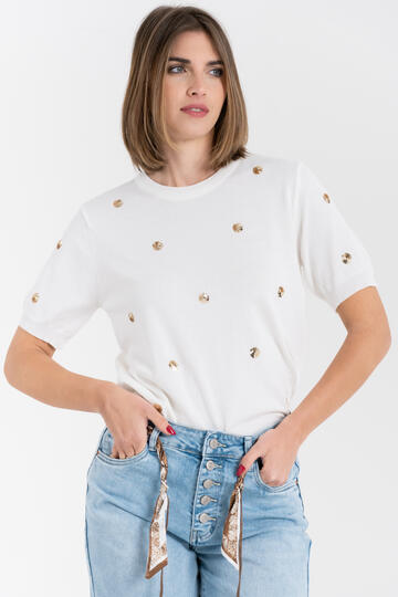 MAGLIA POIS IN PAILLETTES FIORENZA AMADORI 57758&nbsp;