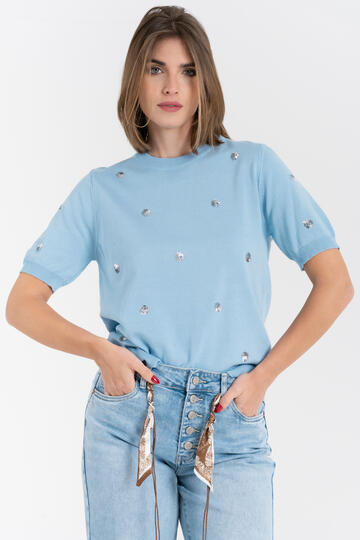 MAGLIA POIS IN PAILLETTES FIORENZA AMADORI 57758&nbsp;