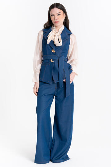 JEANS WIDE LEG VITA ALTA FIORENZA AMADORI Z-23&nbsp; - CIAM Centro Ingrosso Abbigliamento