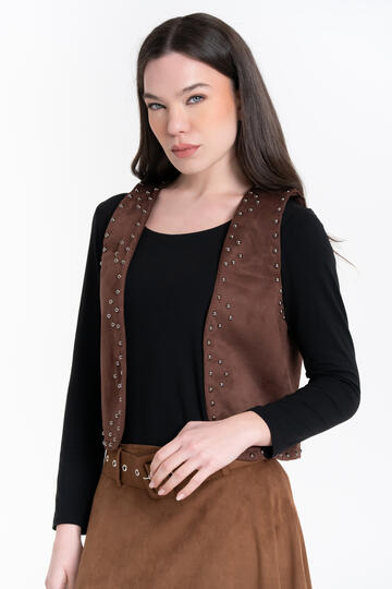 GILET DAINETTO CON BORCHIE FIORENZA AMADORI 27515&nbsp; - CIAM Centro Ingrosso Abbigliamento