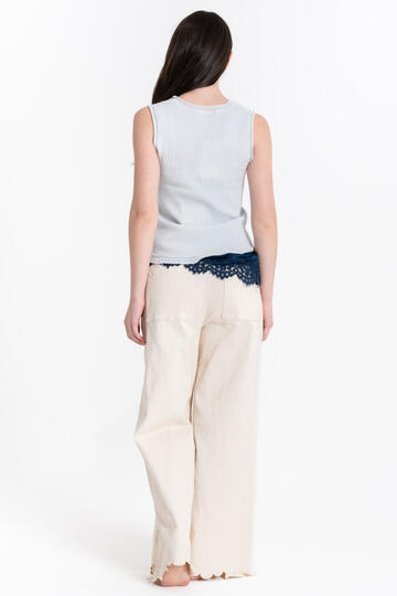 JEANS PALAZZO CON RICAMO FIORENZA AMADORI Z-15&nbsp;