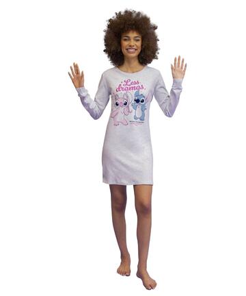 Camicia da notte donna in jersey di cotone caldo Sabor Stitch DYD2708 - CIAM Centro Ingrosso Abbigliamento