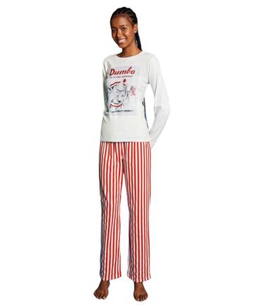 Pigiama donna a manica lunga in jersey di cotone Disney Dumbo DYD3831 - CIAM Centro Ingrosso Abbigliamento