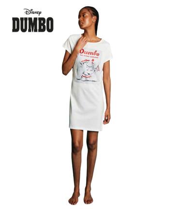 Camicia da notte donna a manica corta in jersey di cotone Disney Dumbo DYD3833 - CIAM Centro Ingrosso Abbigliamento