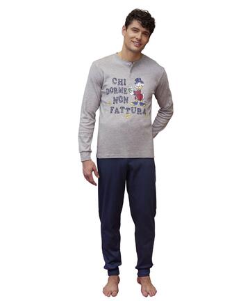 Pigiama uomo in jersey di cotone caldo Paperone Sabor DYG4715 - CIAM Centro Ingrosso Abbigliamento