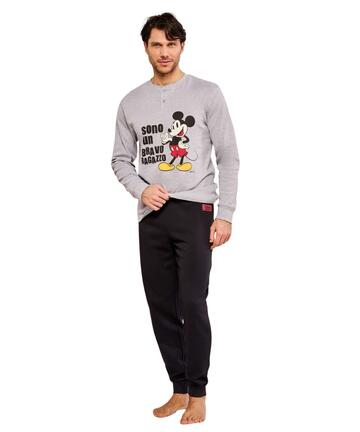 Pigiama uomo in jersey di cotone caldo Disney Sabor DYG4919