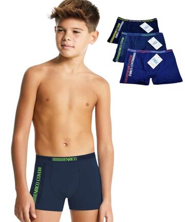 Boxer ragazzo in cotone elasticizzato Enrico Coveri EB4181