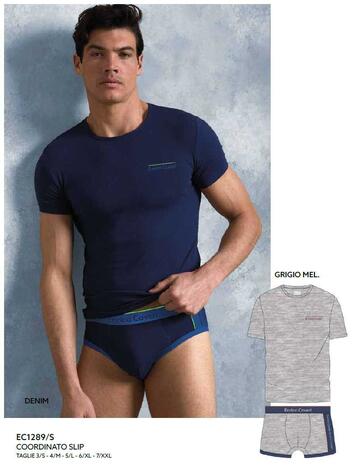 Completo uomo con t-shirt e slip Enrico Coveri EC1289S - CIAM Centro Ingrosso Abbigliamento