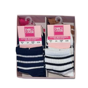 CALZINO CORTO BAMBINA COTONE ENRICO COVERI PRETTY&nbsp;&nbsp;