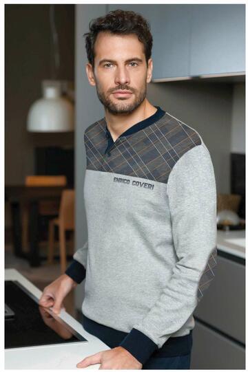 Pigiama uomo in jersey di cotone caldo Enrico Coveri EP2089 - CIAM Centro Ingrosso Abbigliamento