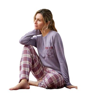 Pigiama donna in jersey di cotone caldo Enrico Coveri EP6245 - CIAM Centro Ingrosso Abbigliamento