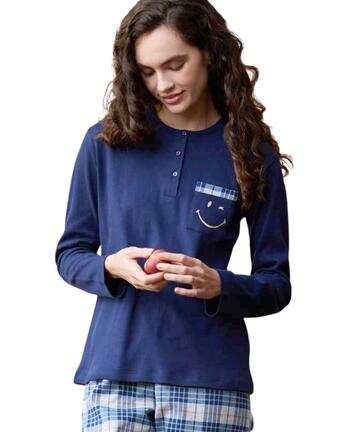 Pigiama donna in jersey di cotone caldo Enrico Coveri EP6245 - CIAM Centro Ingrosso Abbigliamento