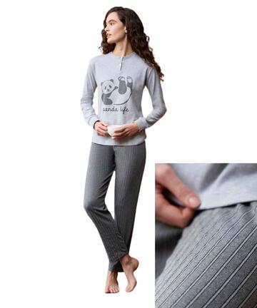 Pigiama donna in jersey di cotone caldo Enrico Coveri EP6261 - CIAM Centro Ingrosso Abbigliamento