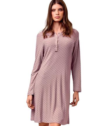 Lormar Esprit ESP633838 – Nachthemd aus schwerer Viskose mit Mini-Punkten - CIAM Centro Ingrosso Abbigliamento